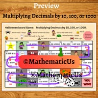 Multiplying Decimals by 10 100 1000 Halloween Maths Board Game - thumbnail 5 of 5