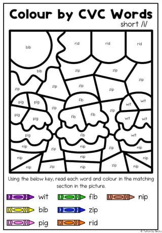 Colour by CVC Words- Short /i/ Focus - image 4 of 7