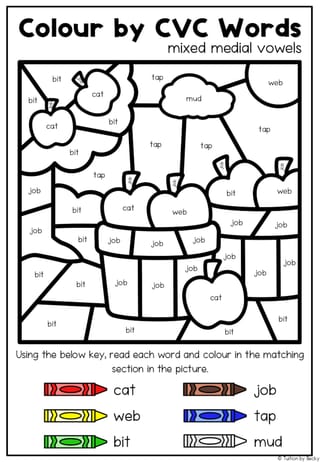 Colour by CVC Words - Value Bundle! - image 4 of 7