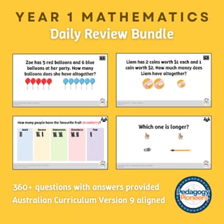Year 1 Mathematics Daily Review Bundle - image 1 of 5