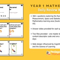 Year 1 Mathematics Daily Review Bundle - thumbnail 2 of 5