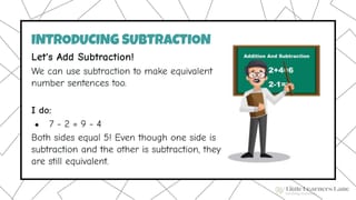 Stage 1 EAST Maths - CSQ24 | Lessons 1-2 | Understanding Equivalent Number Sentences - image 2 of 4