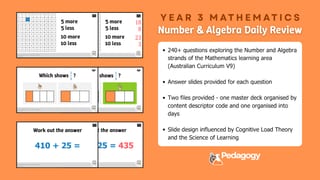 Year 3 Mathematics Daily Review (Number & Algebra) - image 2 of 4