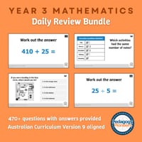 Year 3 Mathematics Daily Review Bundle - thumbnail 1 of 6