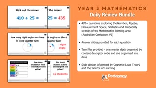 Year 3 Mathematics Daily Review Bundle - image 2 of 6