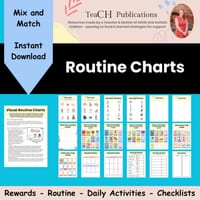 Autism Helper Visual Schedule Executive Functioning Kids with ADHD Chore Chart - thumbnail 1 of 5