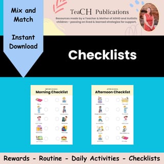 Autism Helper Visual Schedule Executive Functioning Kids with ADHD Chore Chart - image 2 of 5