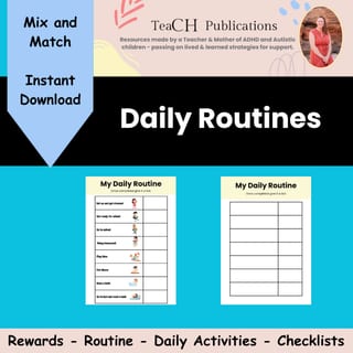 Autism Helper Visual Schedule Executive Functioning Kids with ADHD Chore Chart - image 4 of 5