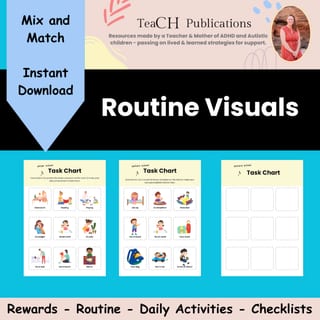 Autism Helper Visual Schedule Executive Functioning Kids with ADHD Chore Chart - image 5 of 5