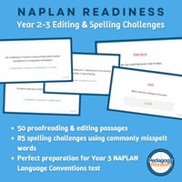 Years 2–3 Proofreading, Editing & Spelling PowerPoint Pack - Great NAPLAN Prep! - thumbnail 1 of 1