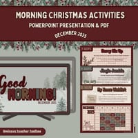 Christmas Morning Meeting Activities | Daily December Slides | No Prep Digital SEL Resource
