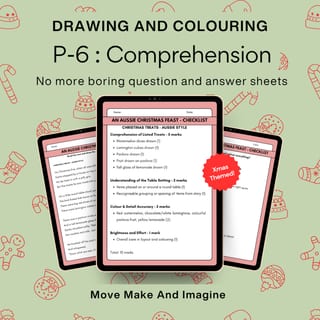 Aussie Christmas Reading & Drawing Comprehension Pack | Santa Story | Differentiated Worksheets(P–6) - image 1 of 1
