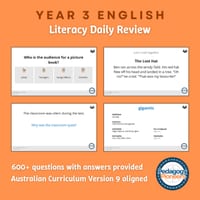 Year 3 English Daily Review (Literacy Strand) - thumbnail 1 of 1