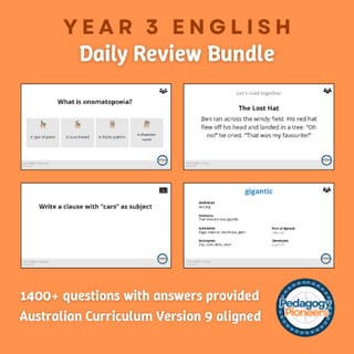 Year 3 English Daily Review Bundle - image 1 of 1