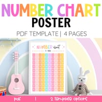 Count to 100 - Number Chart Poster - thumbnail 1 of 4