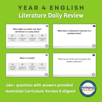 Year 4 English Daily Review (Literature Strand) - thumbnail 1 of 1