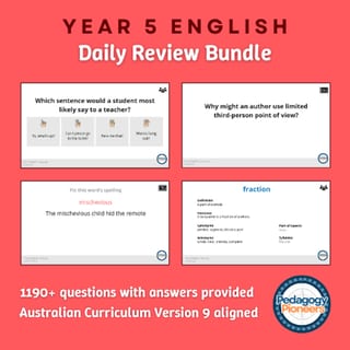 Year 5 English Daily Review Bundle - image 1 of 1