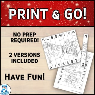 Christmas Number Sequencing Puzzles | Cutting skills, Colouring - image 2 of 3