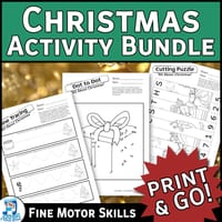 Christmas Activity Bundle: Number Puzzles, Dot to Dot & Line Tracing Fun! - thumbnail 1 of 3