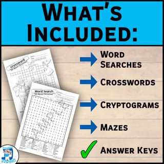 Christmas Puzzle Activities Pack | Word Searches, Crosswords, Cryptograms, Mazes - image 2 of 4