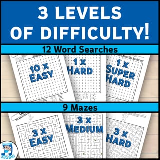 Christmas Puzzle Activities Pack | Word Searches, Crosswords, Cryptograms, Mazes - image 4 of 4