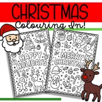 CHRISTMAS COLOURING IN - thumbnail 1 of 2