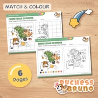 Christmas Zoomies Colouring Set, Fun Kids Comic, Cat and Dog Colouring Pages - thumbnail 4 of 8
