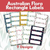 Australian Flora Labels/ Frames in PDF and PPT