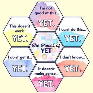 Growth Mindset The Power of Yet Watercolour Hexagon Posters - image 2 of 2