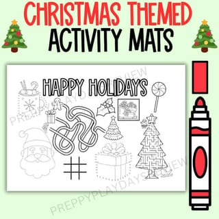 Christmas Activity Themed Pages / Placemats End of Year Activity - image 3 of 3