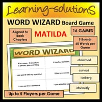 MATILDA Word Wizard Game - 16 Games/5 Boards + 60 Words per Game - Aligned to Chapters - thumbnail 1 of 1