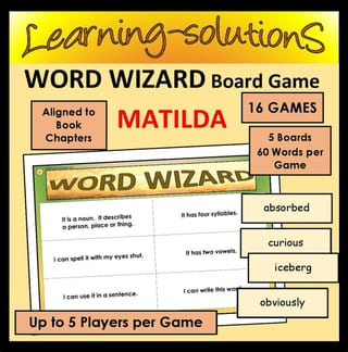 MATILDA Word Wizard Game - 16 Games/5 Boards + 60 Words per Game - Aligned to Chapters - image 1 of 1