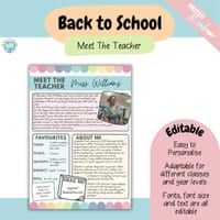 Meet The Teacher - Editable Back to School Set (Muted Rainbow) - thumbnail 2 of 4