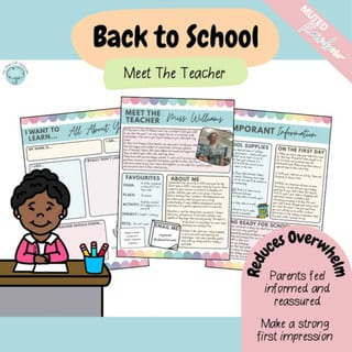 Meet The Teacher - Editable Back to School Set (Muted Rainbow) - image 4 of 4
