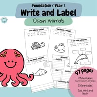Foundation & Year 1 V9 - Differentiated Information Writing - Ocean Animals - thumbnail 1 of 4