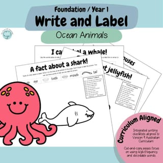 Foundation & Year 1 V9 - Differentiated Information Writing - Ocean Animals - image 3 of 4