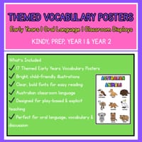 Themed Vocabulary Posters | Early Years Oral Language | Kindy–Year 2 (AUS)