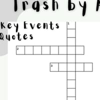 Yr 7 'Trash' Novel Crossword - thumbnail 1 of 1
