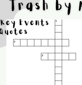 Yr 7 'Trash' Novel Crossword - image 1 of 1