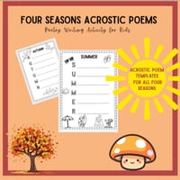 Four Seasons Acrostic Poems - thumbnail 1 of 1
