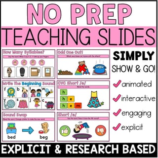 Phonics Lesson Slides CVC Short e Explicit Whole Group Teaching Slides Foundation to Year 1 - image 2 of 4