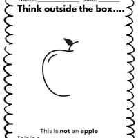 Think Outside The Box Colouring and Drawing Activity (Half Image) - Creative Thinking - thumbnail 1 of 4