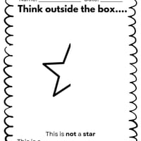 Think Outside The Box Colouring and Drawing Activity (Half Image) - Creative Thinking - thumbnail 4 of 4