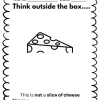 Think Outside The Box Colouring and Drawing Activity (Half Image) - Creative Thinking - thumbnail 2 of 4