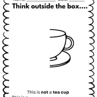 Think Outside The Box Colouring and Drawing Activity (Half Image) - Creative Thinking - thumbnail 3 of 4