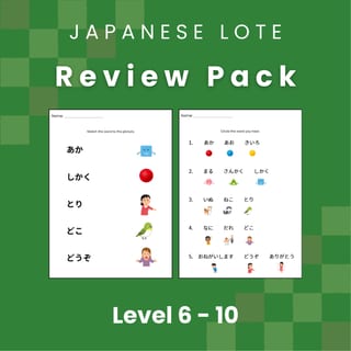 Japanese LOTE – Review Pack B | Levels 6–10 (Foundation – Year 2) - image 1 of 1
