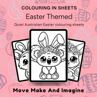 Easter Australiana Colouring Pages | Australian Animals Easter Pack - image 1 of 1
