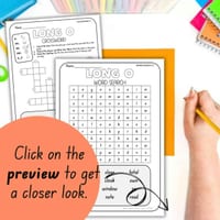 Long O Digraph Spelling | Crossword & Word Search | Team Vowels o oe oa ow o_e - thumbnail 4 of 4