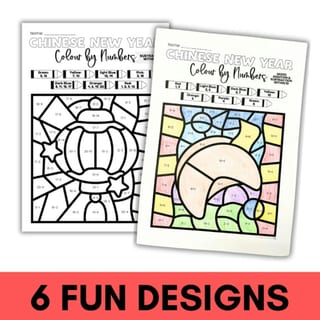 Chinese Lunar New Year | Colour by Number | Addition & Subtraction 10 & 20 Fact - image 3 of 4