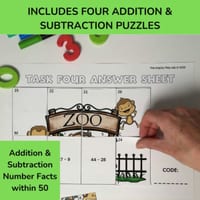 Addition & Subtraction Escape Room | Solve to 50 | Year 2 Maths Problem Solving - thumbnail 2 of 4